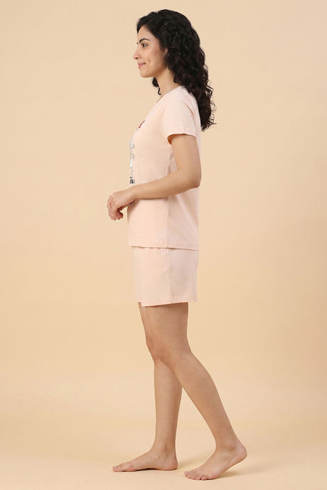 Zivame Farm Lore Knit Cotton Short Set - Silver Peony — image 4